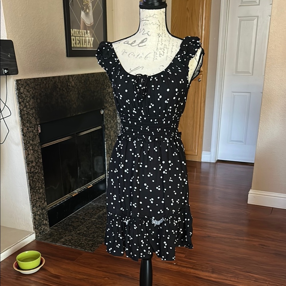 Wild Fable Black and White Mini Sundress